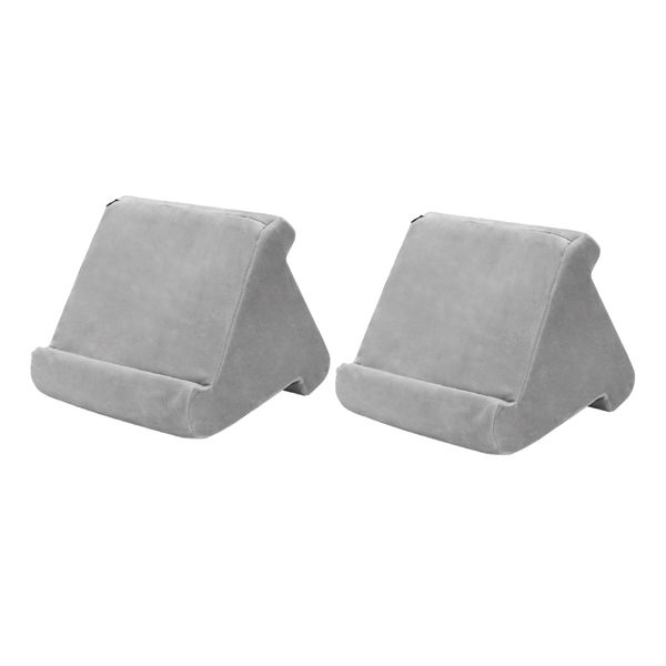 

2pcs sponge tablet reading pillow phone rest cushion gray for e-readers