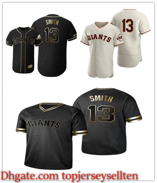 

san francisco giants men women youth 13 will smith alternate 2020 authentic baseball jersey, Black