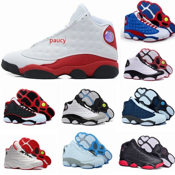 

quality 13 xiii 13s mans women basketball shoes bred navy game hologram grey toe flint grey athletics sport sneaker boots shoes for sale