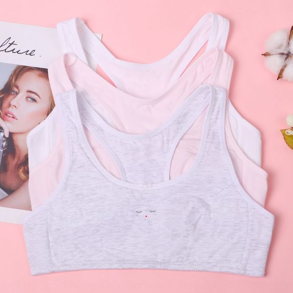 

omifen summer new girls' developmental sports underwear bra vest without steel ring vest all-match bra, White