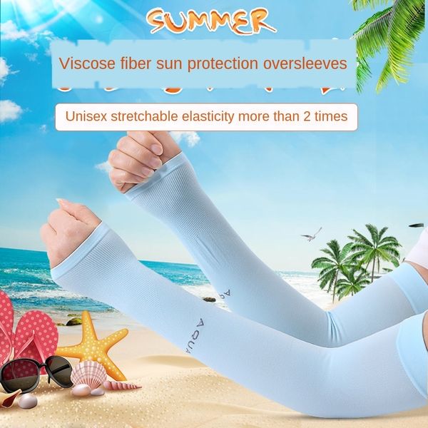 

outdoor riding ice silk sleeve driving sunscreen cover men's long women's summer arm gloves and gloves sleeve b