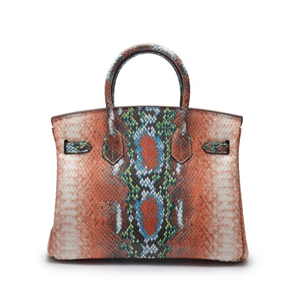 

organizer snake pattern platinum bag women leather colorful handbags fashion lady lock buckle totes handbag unique shoulder bags wholesaler