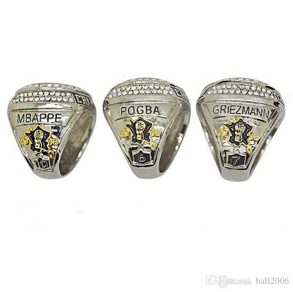 

2018 festival gift of french world cup football champion ring no 6 7 10 16, Golden;silver