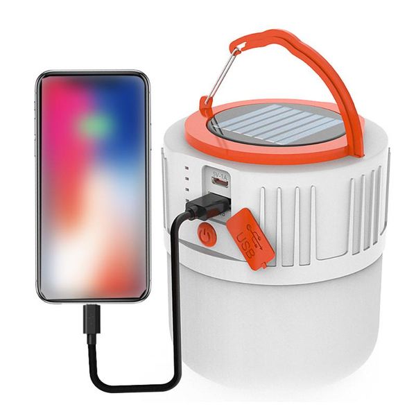 

portable lanterns lantern usb solar power mobile light with 24pcs lamp beads for outdoor camping accidental outage use emergency