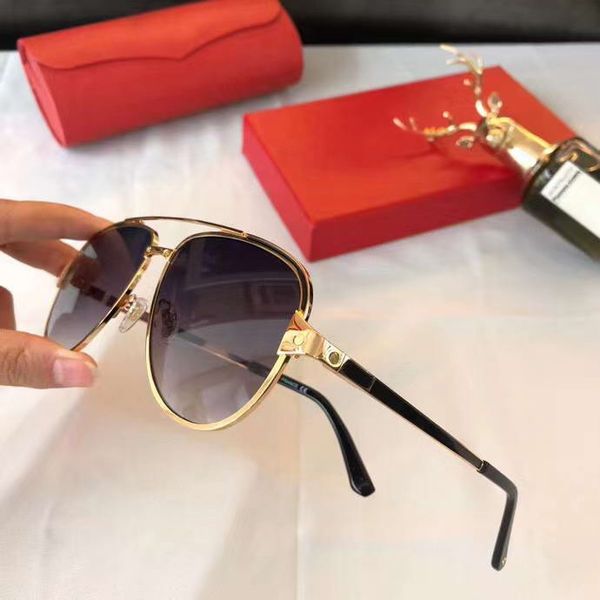 

gold black grey shaded pilot sunglasses 0192s sonnenbrille mens sunglasses uv400 protection glasses sun with box, White;black