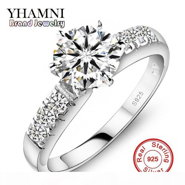 

k have silver certificate diamond ring real 100 %925 sterling silver engagement ring set 1 carat simulated diamond wedding rings for w, Slivery;golden