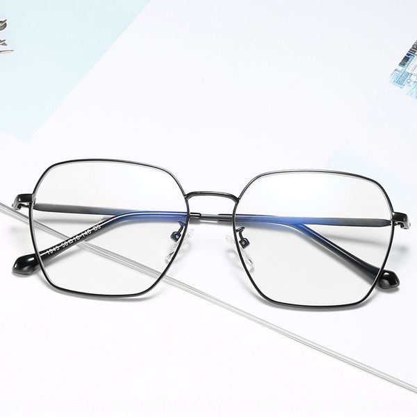 

new box light thin border blue light plain men's and women's glasses myopia frame fashion temperament glasses frame, Silver