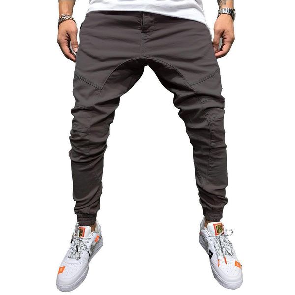 

mens jogger pants casual cotton mens fitness sports sweatpants trousers jogger pants with 5 colors asian size m-3xl, Black