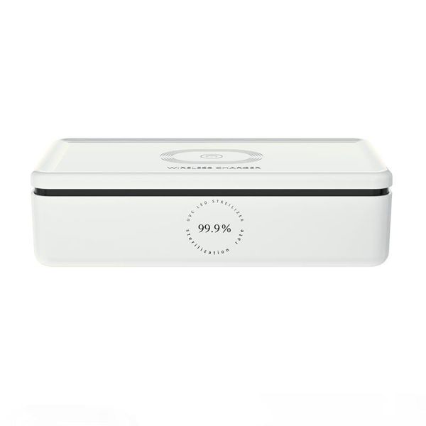 

3 in 1 portable uvc disinfection uv sterilizer lights cell phone 15w wireless fast charger for mobile phones jewellery