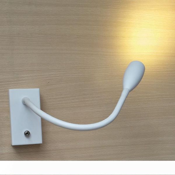 

ch bed side lamps hard-wired minimalist neat construction switch on off hose adaptive grey white cree led 3w soft healthy light no flare