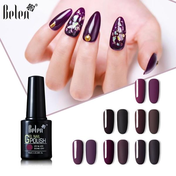 

belen 10ml jam series uv gel nail polish hybrid semi permanent lacquer uv led lamp macoat lucky gel ink varnishes, Red;pink