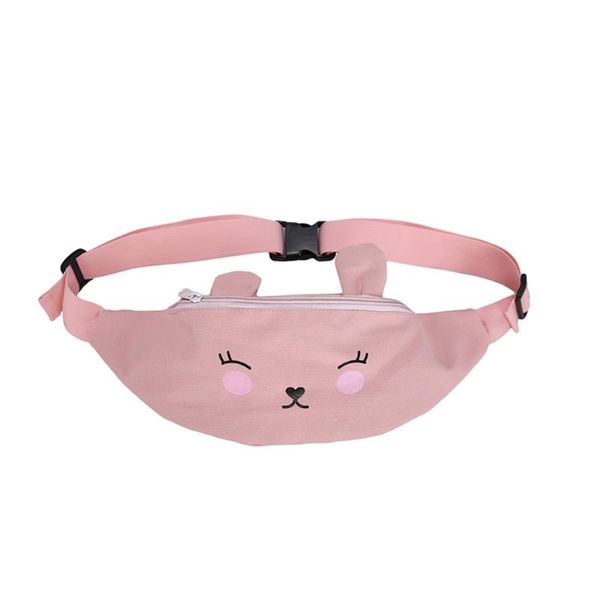 

cute cartoon child waist packs travelling canvas sport casual travelling chest bags versatile joker belly solid color bag #bl5