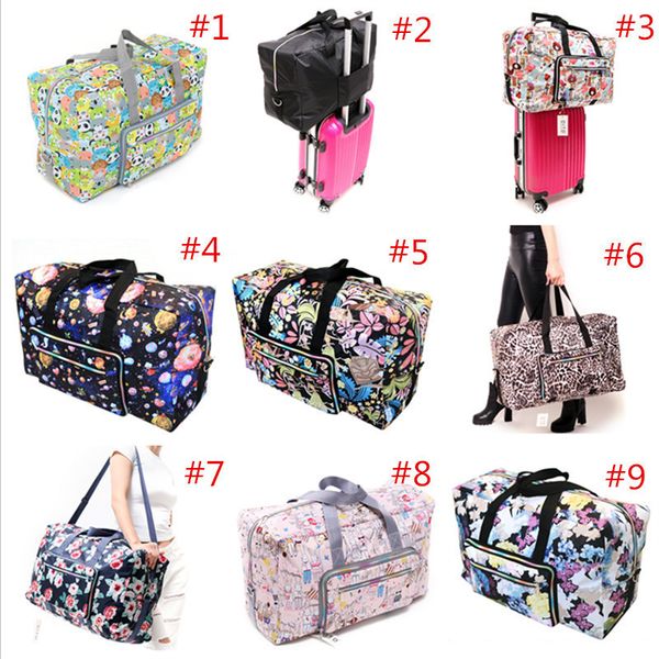

22" folding travel storage bag large capacity totes handbag waterproof luggage shoulder bags men women oxford totes bag fashion handbag, Black