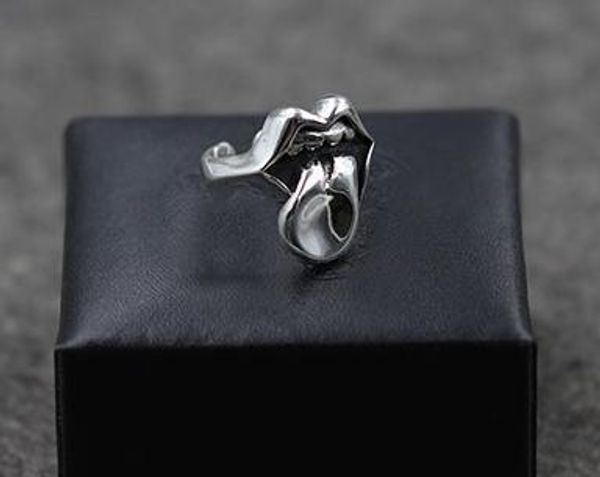 

925 sterling silver rings trend personality jewelry punk style mens and womens lovers gift hip hop cross style luxury designer jewelry 0021, Golden;silver