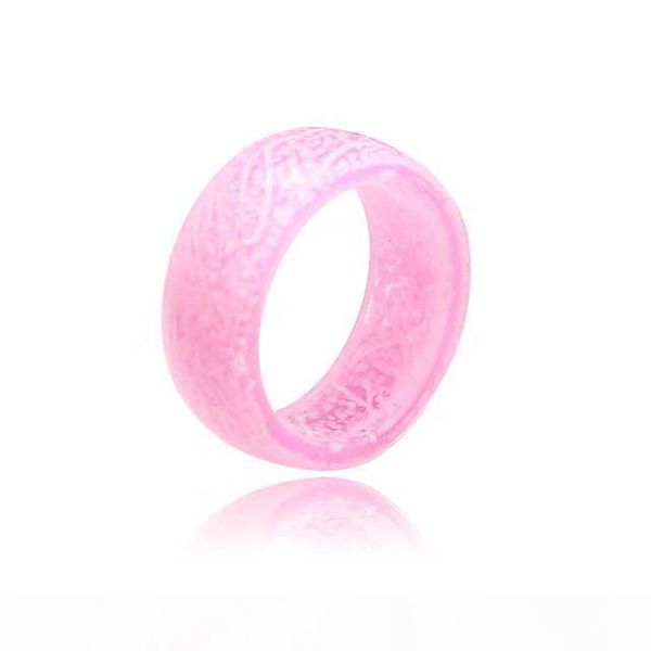 

мода смола ювелирные изделия кольца оптовая светящиеся кольца мужской флуоресцентные glow ring ленточные кольца для мужчин женщин, Silver