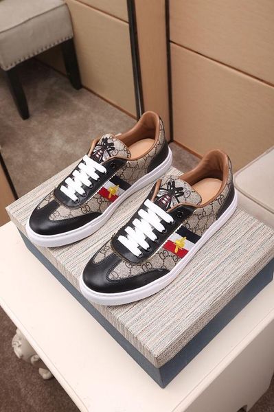 

2020-2019s summer tide brand men's leather low-casual shoes, flat white shoes, high-quality fashion wild sports shoes, size: 38-44