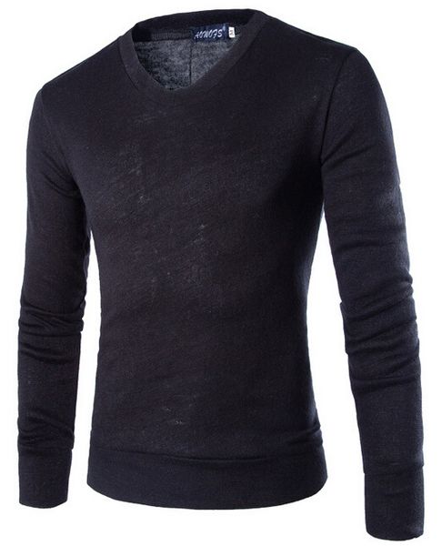 

men wool v-neck pullover autumn spring warm solid slim fit jumper perfect quality clothes knitted cotton casual male sweater, White;black