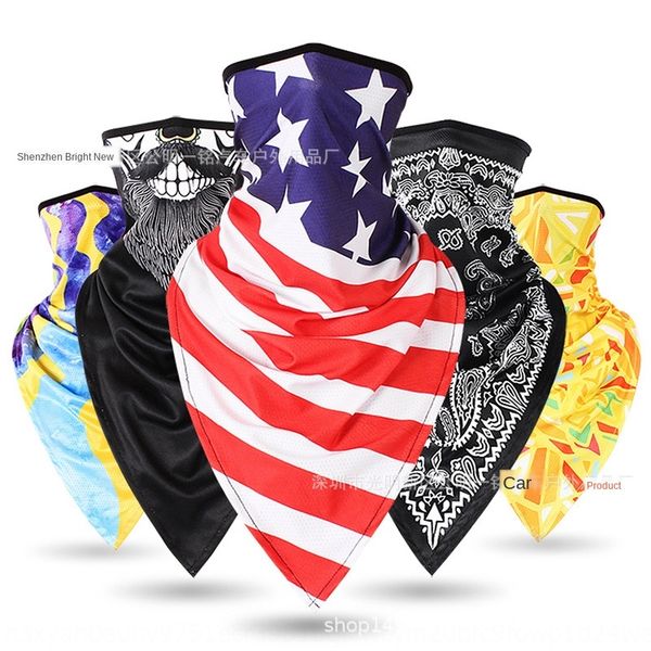 

ice silk scarf outdoor riding mask sunscreen collar ear-hanging mask dustproof magic scarf universal