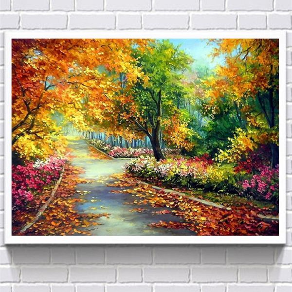 

forest path pattern 5d diy full diamond cross stitch diamond mosaic home decoration