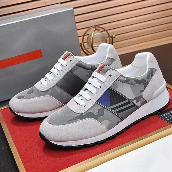 

technical fabric sneakers mens shoes with origin box footwears luxury low lace -up sports men shoes scarpe sportive da uomo, Black