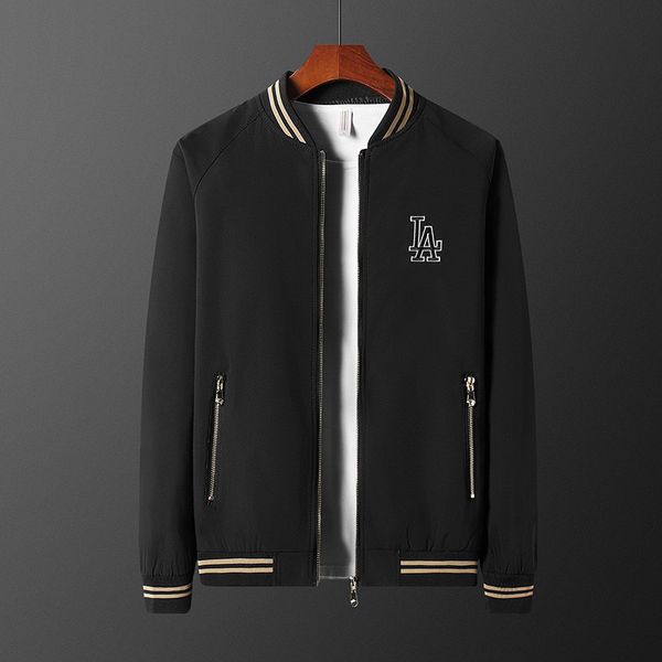 

mens designer hooded jackets= windbreaker sportswear new spring autumn casual jacket clothing zipper collar plaid printed slim jacket ~64, Black;brown