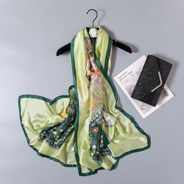 

gaohe summer new four-leaf shawl scarf grass flower flower female sunscreen scarf long shawl beach holiday sunshade towel, Blue;gray