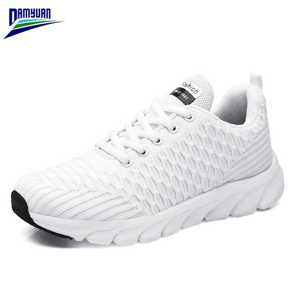 

damyuan 2020 new casual mesh women shoes tenis feminino non slip flat soft loafers breathable lace up platform sneakers female, Black