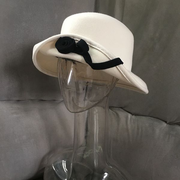 

wide brim hats bucket small sweet wind fisherman white wool hat black designer female han edition joker export boom, Blue;gray