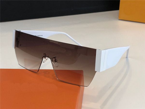 

new fashion design sunglasses 1088 shield-shaped one-piece lens frameless design, popular avant-garde style uv400 protective glasses, White;black