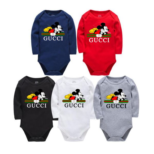 

newborn baby clothes long sleeve designer label baby rompers infant clothing baby boys girls jumpsuits 0-24cm, Blue