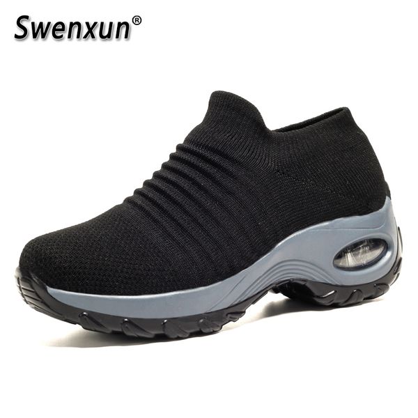 

танцевальная обувь удобные кроссовки для женщин высокого качества zapatos de mujer lady modern танцы размер обуви 35-42, Black