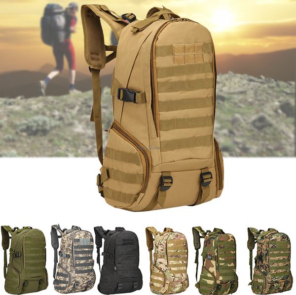 

outdoor bags tactical camo backpack large capacity hiking camping army sports bag molle softback travel climbing rucksack