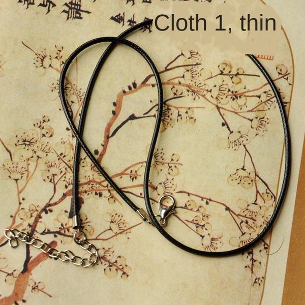 

accessory diy accessory material black leather rope diy necklace chain hand woven necklace rope pendant chain, Silver