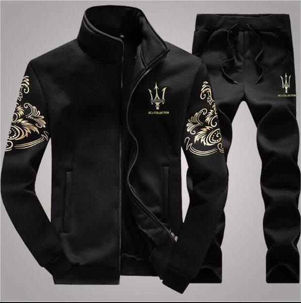 

high-end mens designer pants hip hop sweatshirts male designer tracksuits luxury mens tracksuits sets jacket + pants, Gray