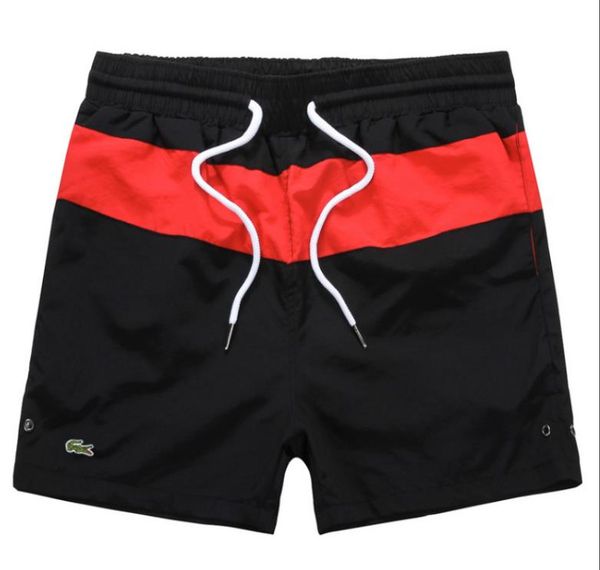 

2020 french crocodile print casual fashion jogger knee length sport pants men's sport shorts l̴acoste, White;black