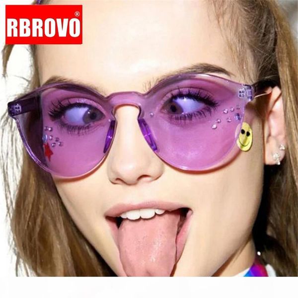 

rbrovo 2020 transparent cateye sunglasses women brand designer glasses men candy colors glasses vintage lunette de soleil femme, White;black