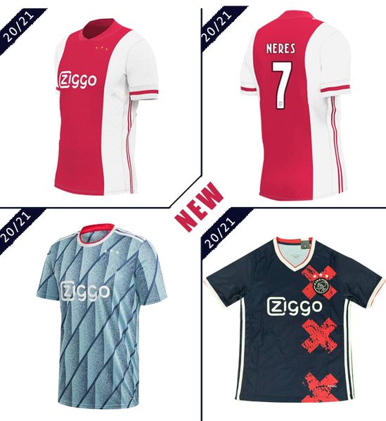 

ajax jersey 2021 home red soccer jersey 20 21 tadic van de beek ziyec neres ajax maillot de foot huntelaar football shirt, Black;yellow