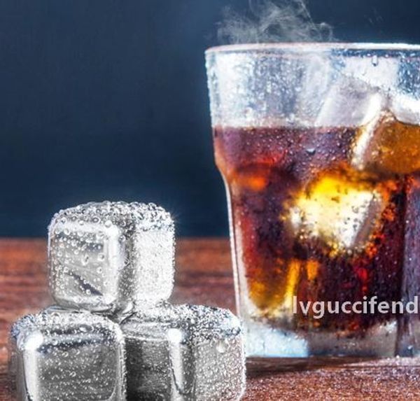 

2.7cm bar ice cube whiskey wine beer stones ice cooler stainless steel coolers stone rock edible alcohol drinks cooled metal bar chilling