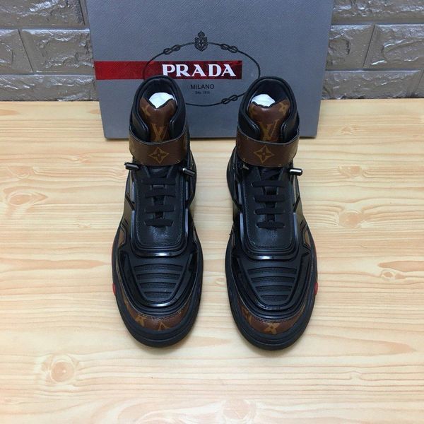 

new15 fashion high men's shoes casual breathable sports personality men's shoes business comfortable travel men's boots zapat, Black