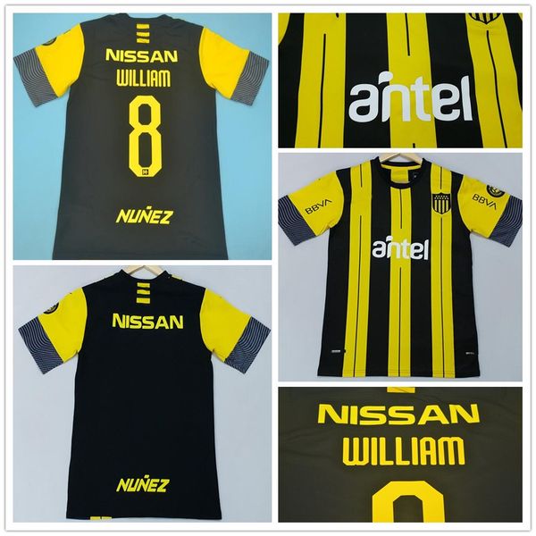 

2019 2020 club atletico penarol soccer jersey 8 william ezequiel viatri fabricio formiliano custom penarol home yellow football uniform, Black