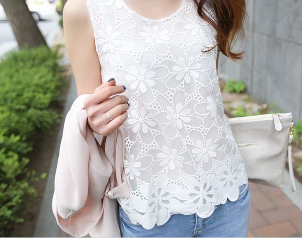 

s-6xl korean style short bottoming suspender camisole lace vest sleeveless i-shaped lace chiffon vest women's summer fashion, Camo