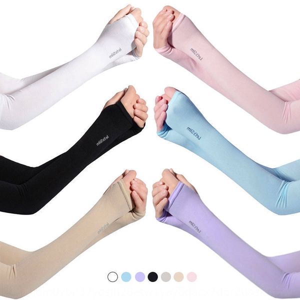 

men's and women's ice cool ice silk thin arm driving male and female net cold net long sleeve riding sunscreen sleeve network
