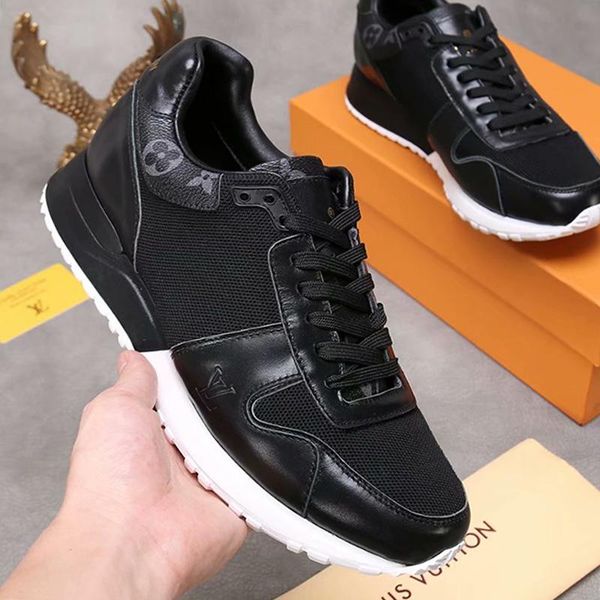 

fashion mens shoes sneakers breathable running outdoor with origin box zapatos de hombre luxury design mens shoes sports leather big size, Black