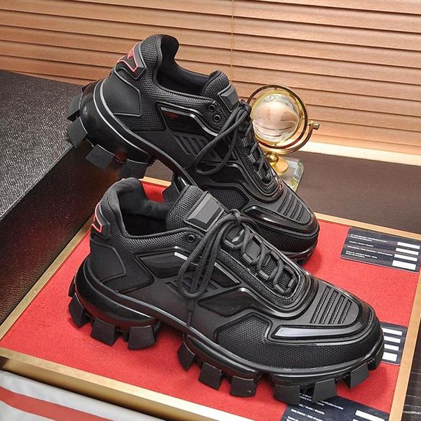 

новое прибытие cloudbust thunder knit кроссовки мужская; s обувь chaussures pour hommes легкие коренастые кроссовки low top lace -да design, Black