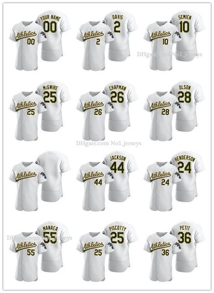 

oakland athletics men women youth 26 matt chapman 3 khris davis 2020 authentic baseball jersey, Black