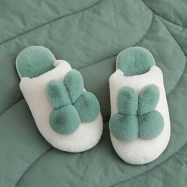 

2020 new winter cotton slippers fashionable and lovely women's indoor non-slip plush thermal cotton slippers special offer, Black