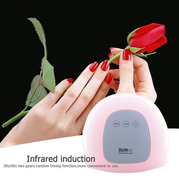 

42w smart infrared timing 21led uv lamp nail art polish curing dryer light for manicure gel nail lamp drying gel varnish