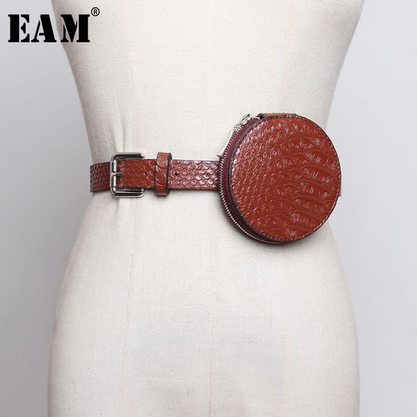 

eam] pu leather black mini-bag split joint long belt personality women new fashion tide all-match spring autumn 2020 1h360, Black;brown