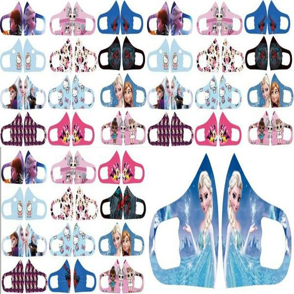 

stretch mask designer face masks cartoon character face mask nose face mouth protection dhl individual package azksk bde2011, Black