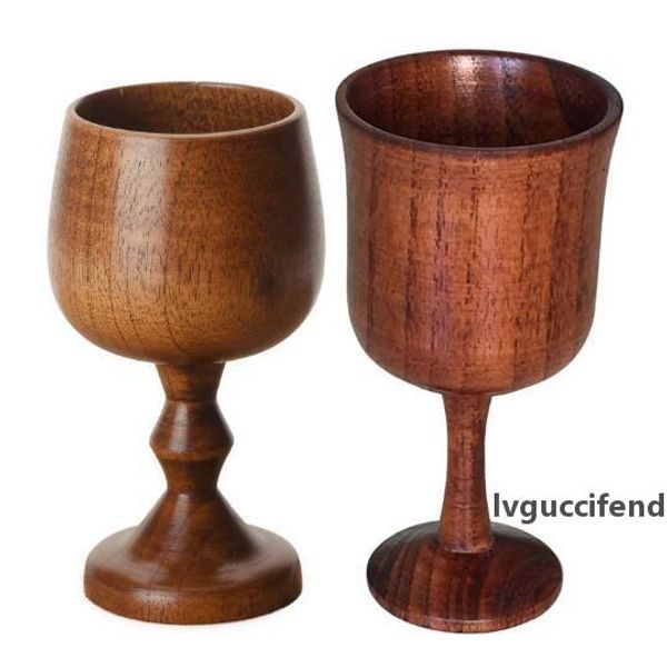 

environmental protection red wine goblet round classic wine glass wooden solid wood cup